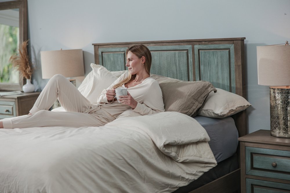 Green Shiplap Texture Distressed Solid Wood Queen Bed Frame