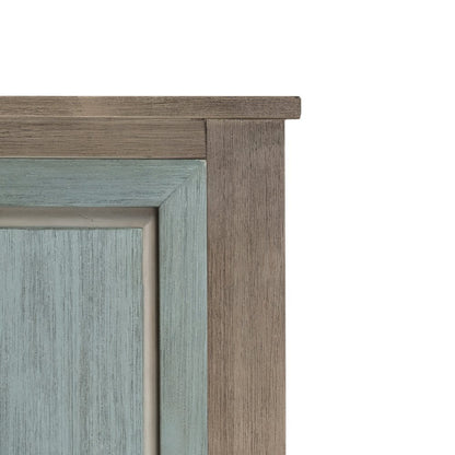 Green Shiplap Texture Distressed Solid Wood King Bed Frame