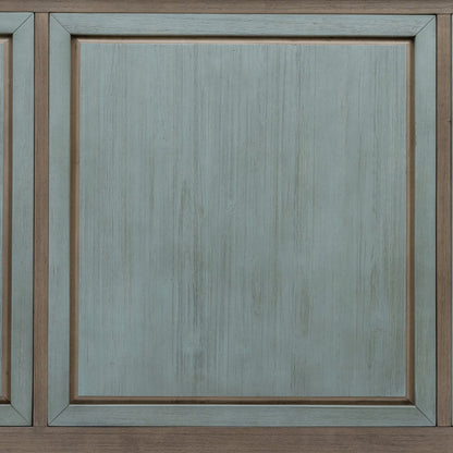 Green Shiplap Texture Distressed Solid Wood King Bed Frame