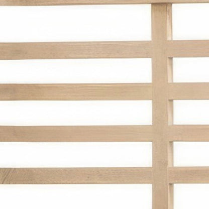 Brown Carved Geometric Solid Wood King Bed Frame