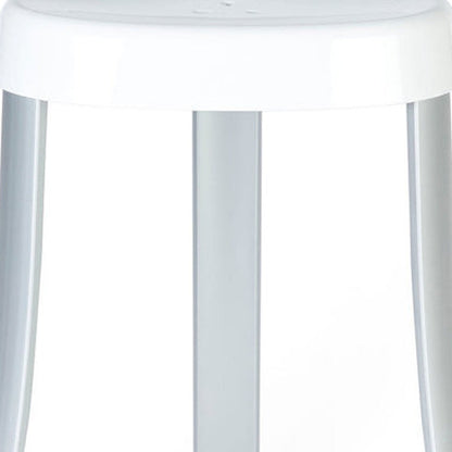 18"  White Aluminum And Heavy Duty Plastic Corner Shower Bench