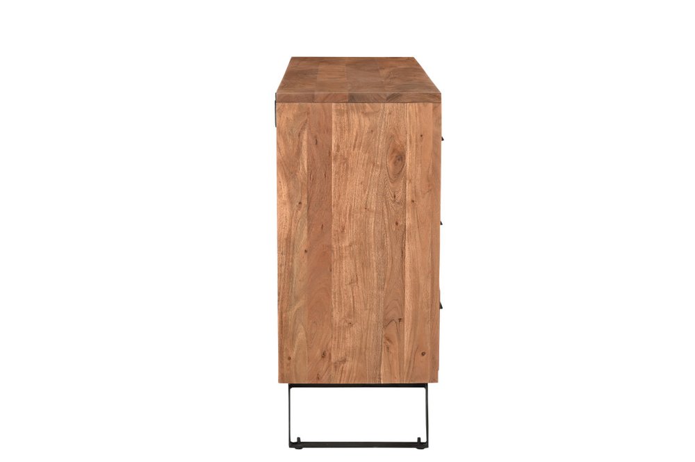 60" Natural Live Edge Solid Wood Six Drawer Double Dresser