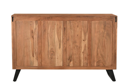 60" Natural Live Edge Solid Wood Six Drawer Double Dresser