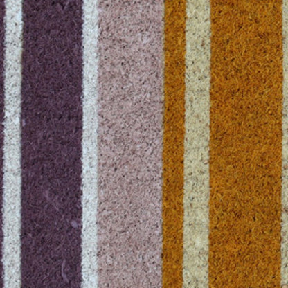 18" X 30" Beige and Black Coir Home Sweet Home Outdoor Door Mat