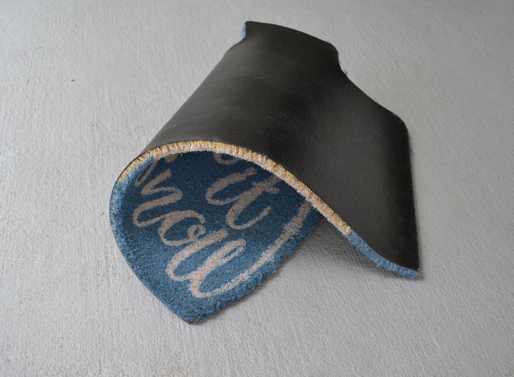 18" X 30" Blue and White Coir Snowman Outdoor Winter Door Mat