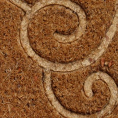 18" X 30" Beige and White Coir Vines Welcome Outdoor Door Mat
