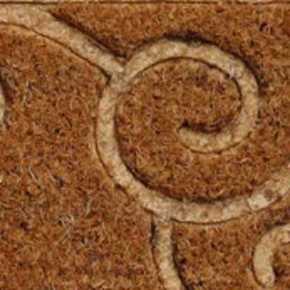 18" X 30" Beige and White Coir Vines Welcome Outdoor Door Mat