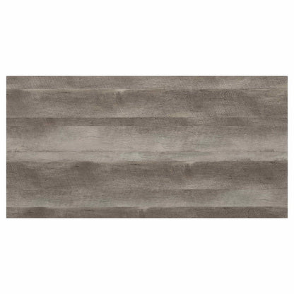47" Oak and Black Wood And Metal Distressed Frame Coffee Table