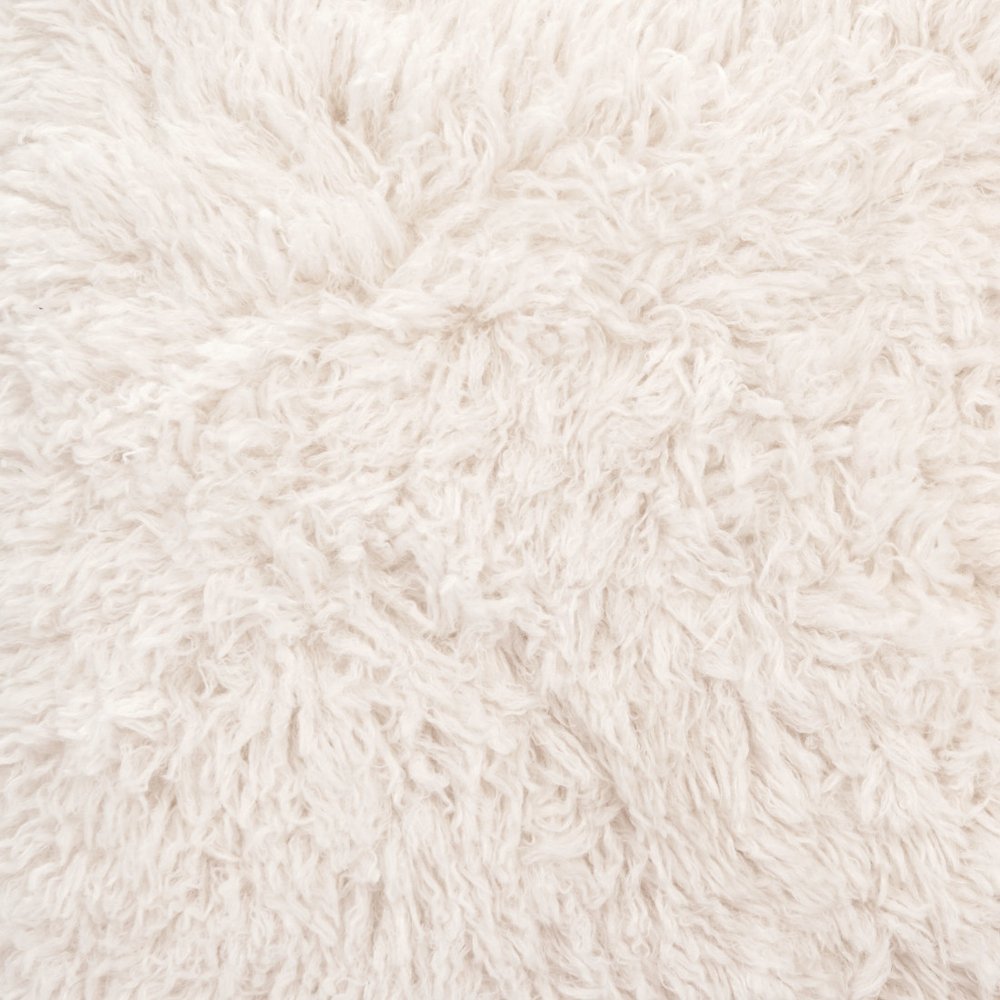 30" White And Black Sherpa And Upholstered Arm Chair