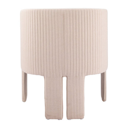 25" Beige Upholstered Arm Chair