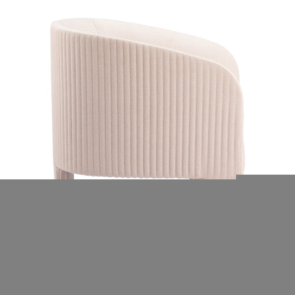 25" Beige Upholstered Arm Chair