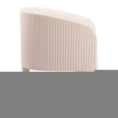 25" Beige Upholstered Arm Chair