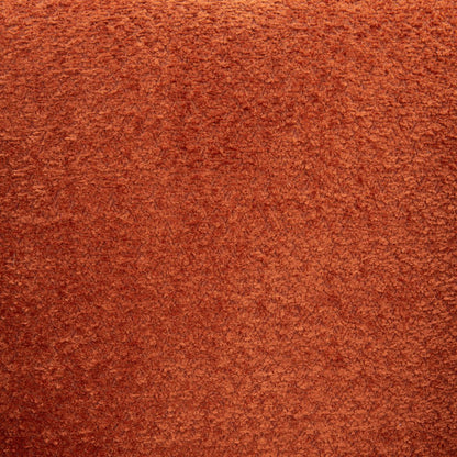 37" Burnt Orange Sherpa And Upholstered Tufted Arm Chair