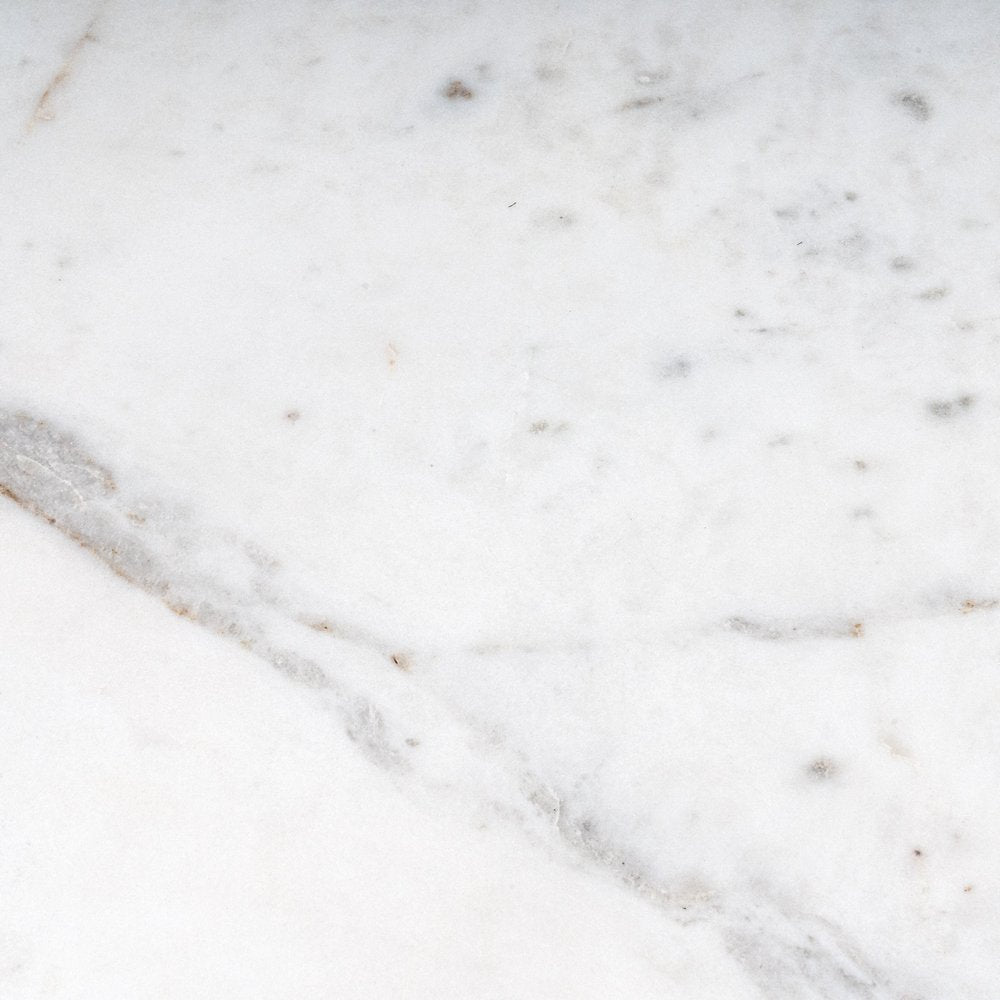 42" Black and White Genuine Marble And Iron Square Coffee Table