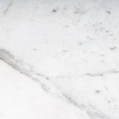 42" Black and White Genuine Marble And Iron Square Coffee Table