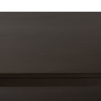 48" Walnut Solid Wood Floor Shelf Coffee Table With Shelf