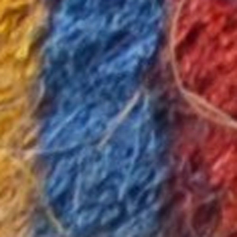 18" X 30" Blue and Green Coir Striped Outdoor Door Mat