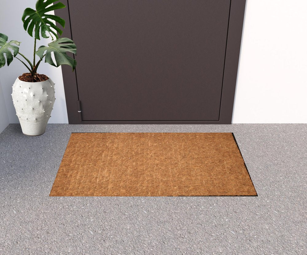 22" X 36" Brown and Black Coir Outdoor Door Mat