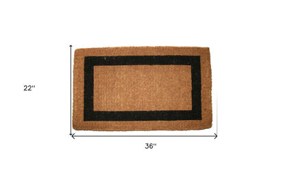 22" X 36" Brown and Black Coir Outdoor Door Mat