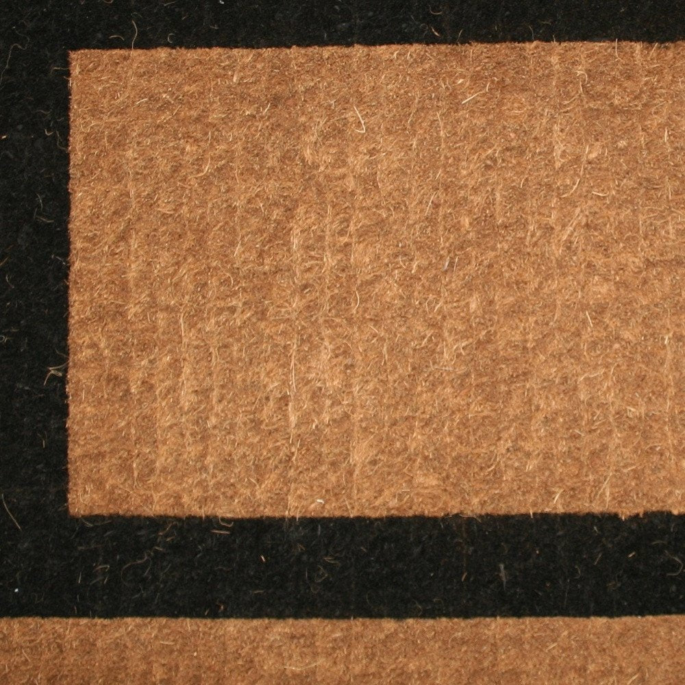 24" X 48" Brown and Black Coir Outdoor Door Mat