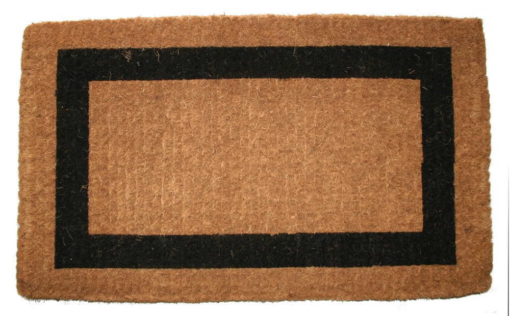 24" X 48" Brown and Black Coir Outdoor Door Mat