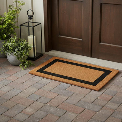 24" X 48" Brown and Black Coir Outdoor Door Mat