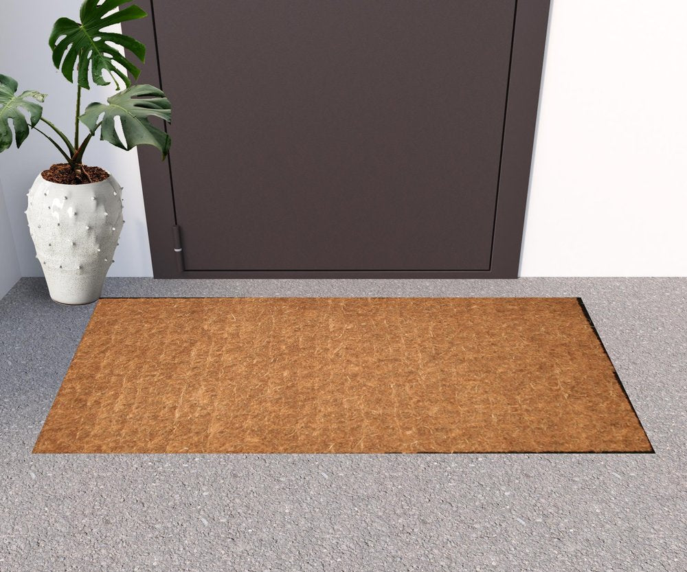 24" X 48" Brown and Black Coir Outdoor Door Mat