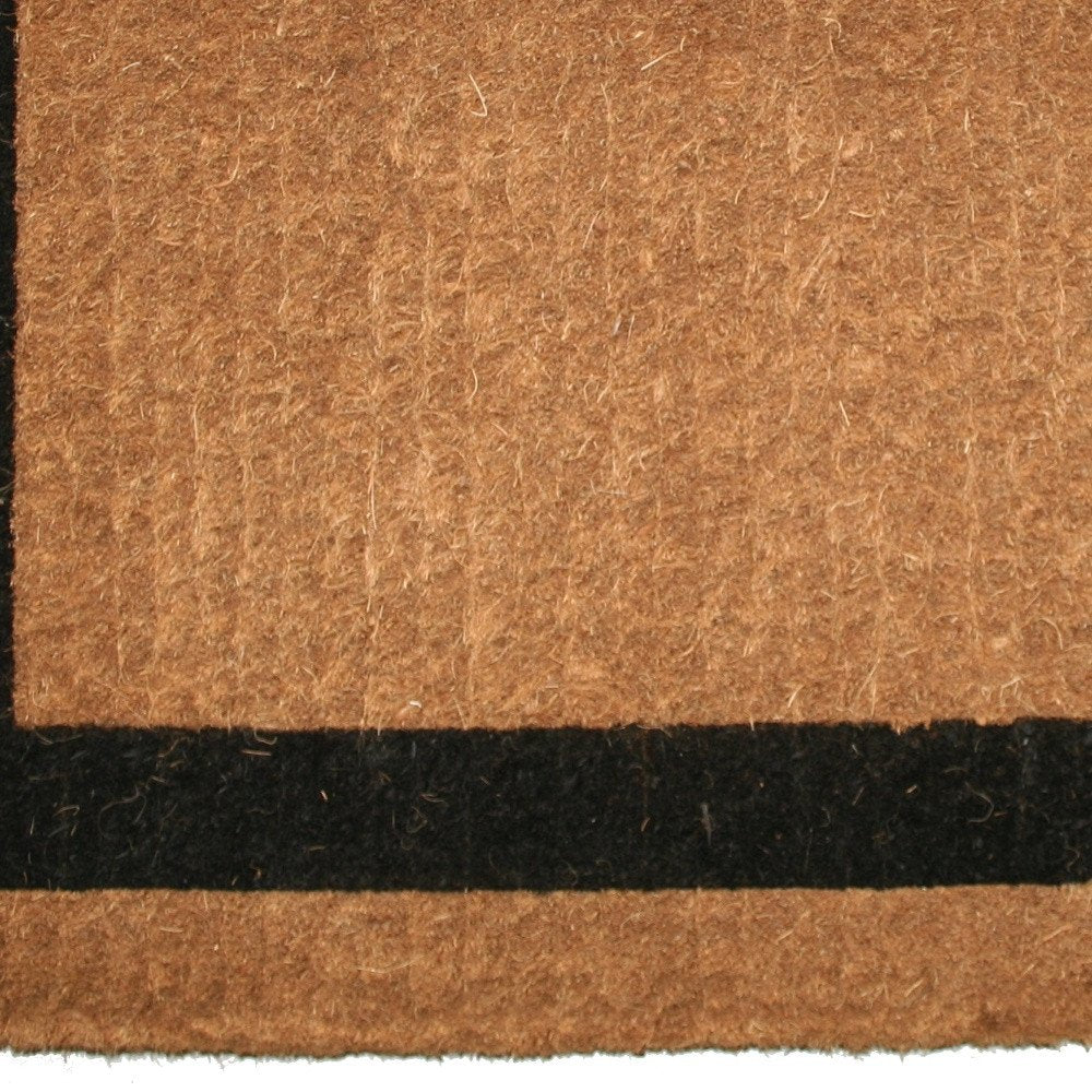 24" X 48" Brown and Black Coir Outdoor Door Mat