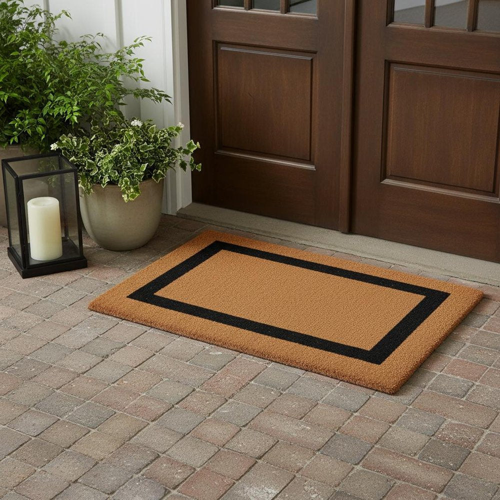 36" X 60" Brown and Black Coir Outdoor Door Mat