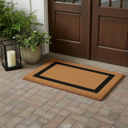 36" X 60" Brown and Black Coir Outdoor Door Mat