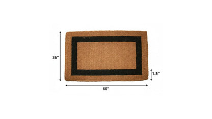 36" X 60" Brown and Black Coir Outdoor Door Mat