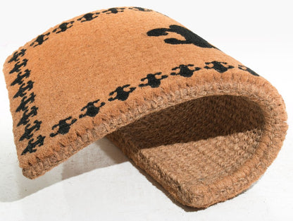 18" X 30" Brown and Black Coir Abstract Outdoor Door Mat