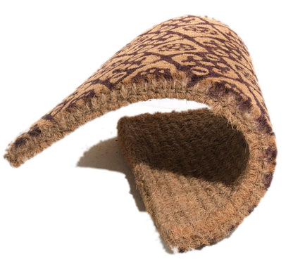 18" X 30" Brown Coir Floral Outdoor Door Mat