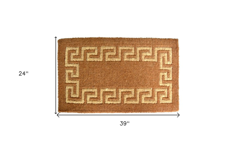 24" X 39" Brown Coir Outdoor Door Mat