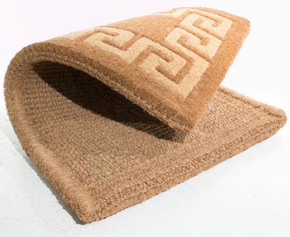 36" X 60" Brown Coir Greek Key Outdoor Door Mat