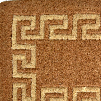 36" X 60" Brown Coir Greek Key Outdoor Door Mat