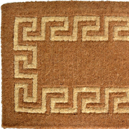 36" X 60" Brown Coir Greek Key Outdoor Door Mat