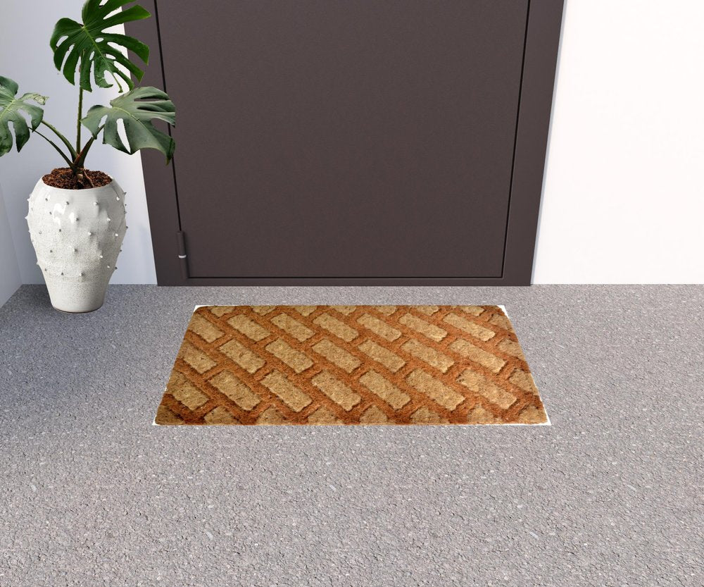 18" X 30" Brown Coir Outdoor Door Mat