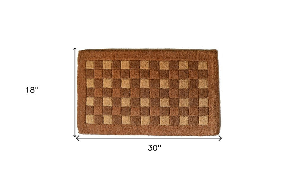 18" X 30" Brown Coir Outdoor Door Mat