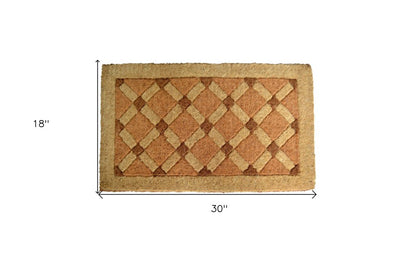 18" X 30" Brown Coir Outdoor Door Mat