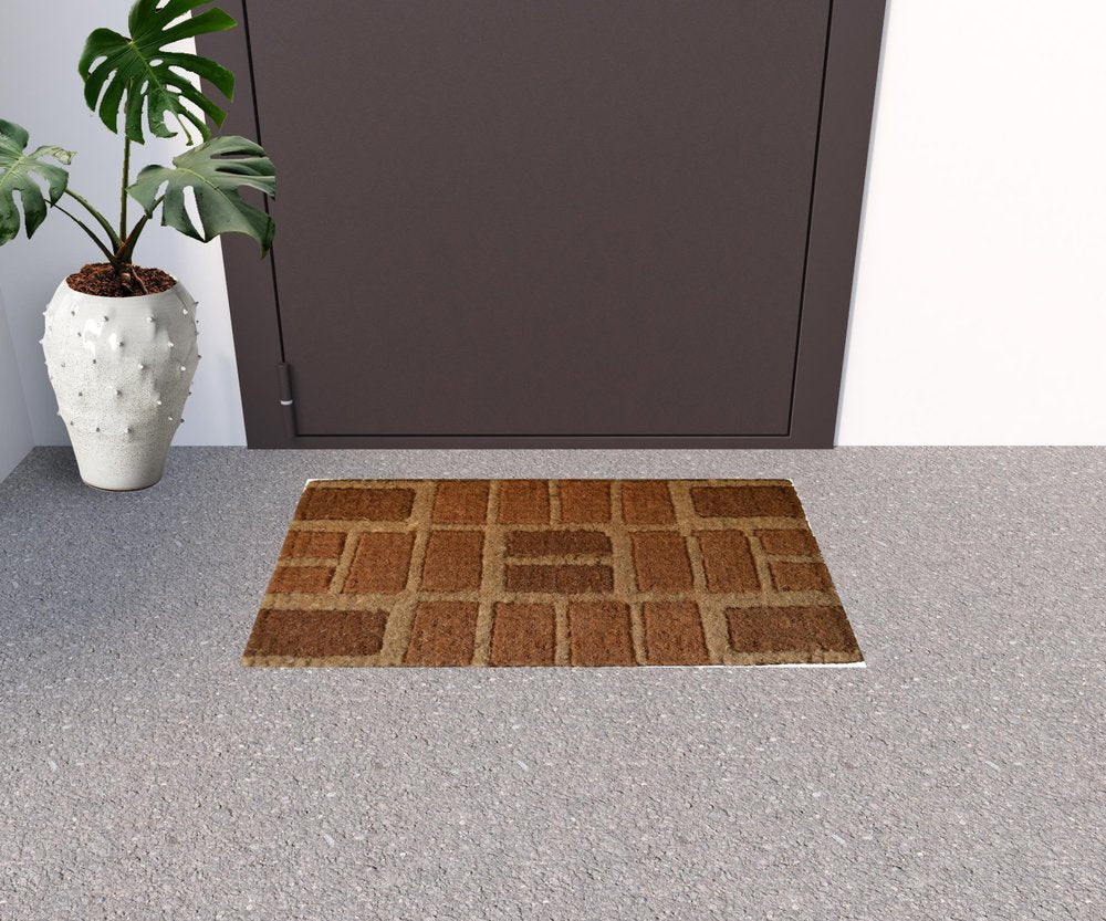 18" X 30" Brown Coir Outdoor Door Mat