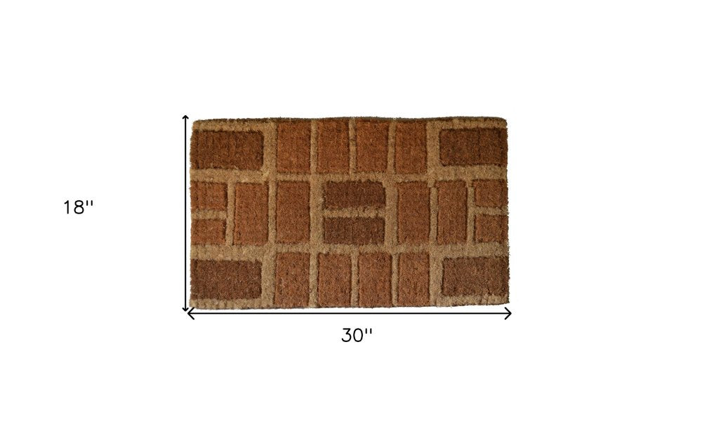 18" X 30" Brown Coir Outdoor Door Mat