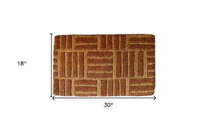 18" X 30" Brown Coir Outdoor Door Mat