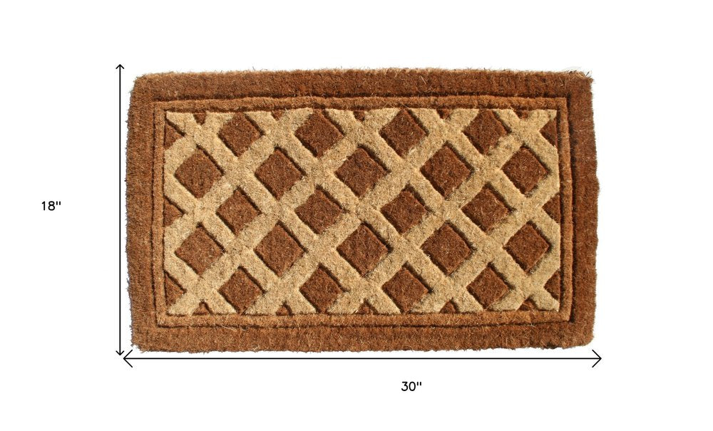 18" X 30" Brown Coir Outdoor Door Mat