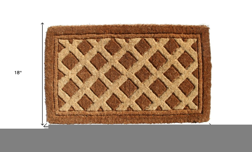 18" X 30" Brown Coir Outdoor Door Mat