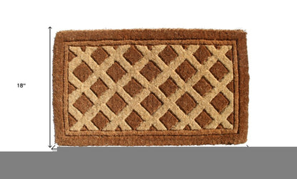 18" X 30" Brown Coir Outdoor Door Mat