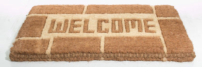 18" X 30" Brown Coir Welcome Outdoor Door Mat