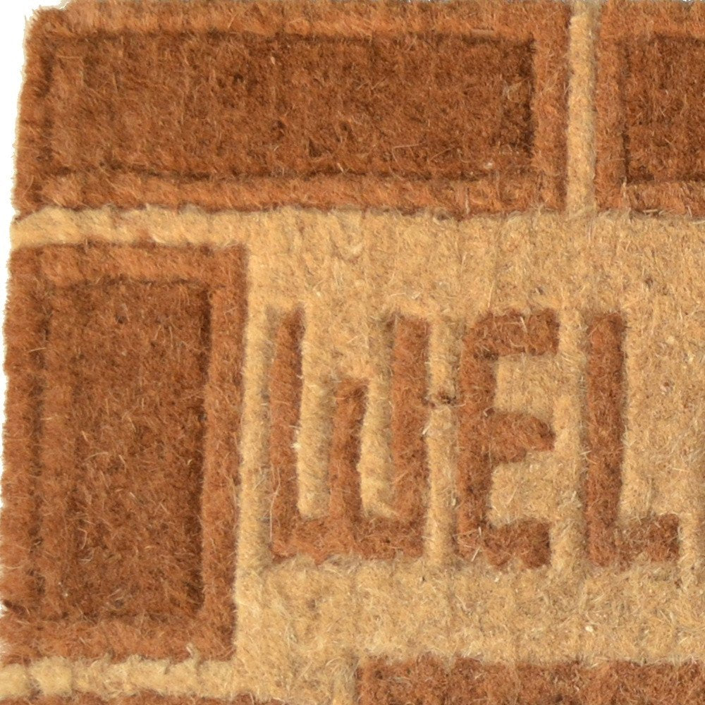 18" X 30" Brown Coir Welcome Outdoor Door Mat