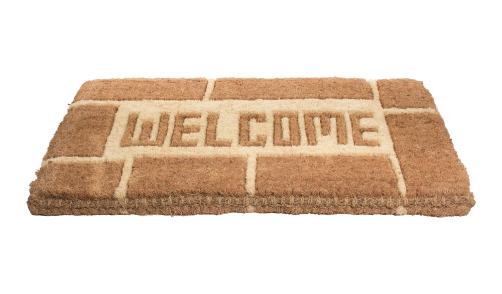 18" X 30" Brown Coir Welcome Outdoor Door Mat