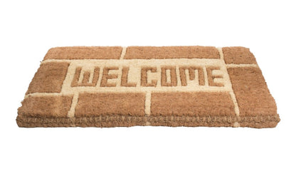 18" X 30" Brown Coir Welcome Outdoor Door Mat
